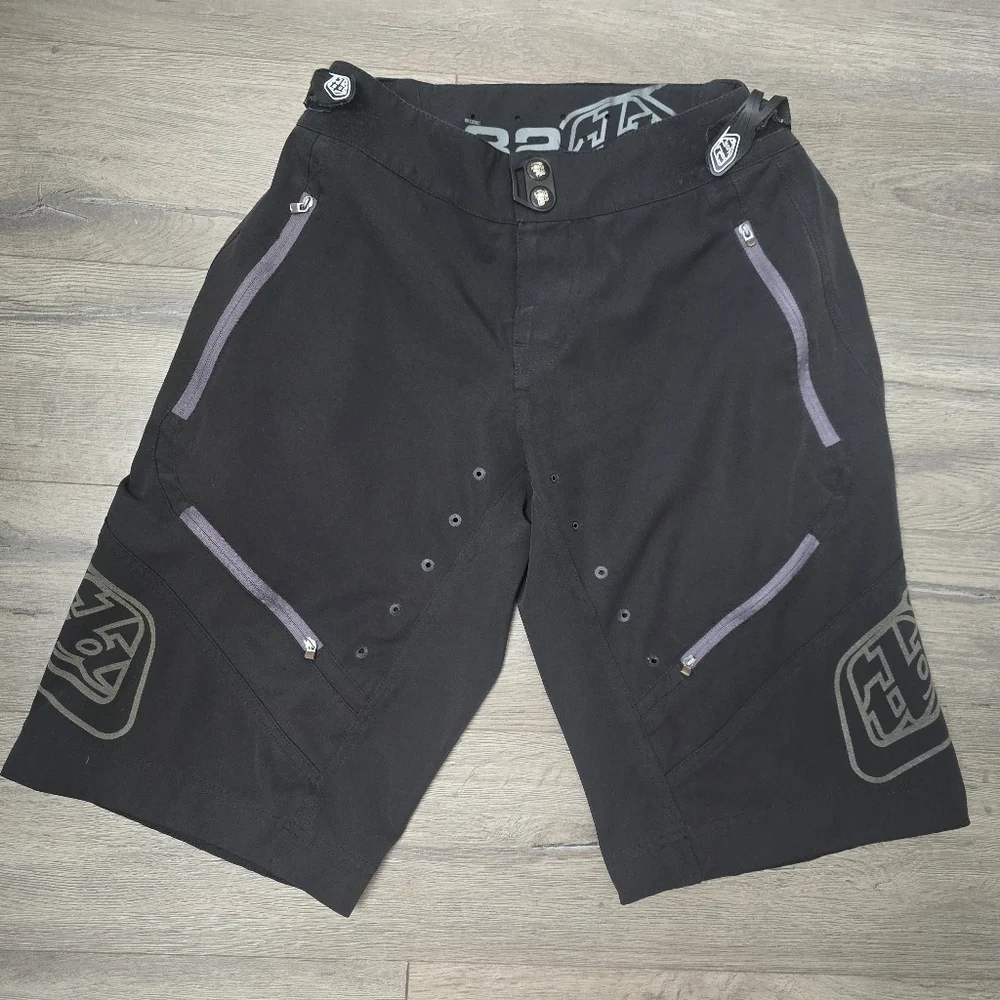 Troy Lee Designs Moto Shorts Size 32 Dirtbike Zippers Velcro Lightweight